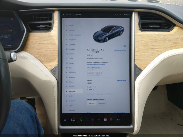 Продаж на аукціоні авто 2019 Tesla Model S 100d/75d/long Range/standard Range, vin: 5YJSA1E28KF304039, номер лоту: 44685989