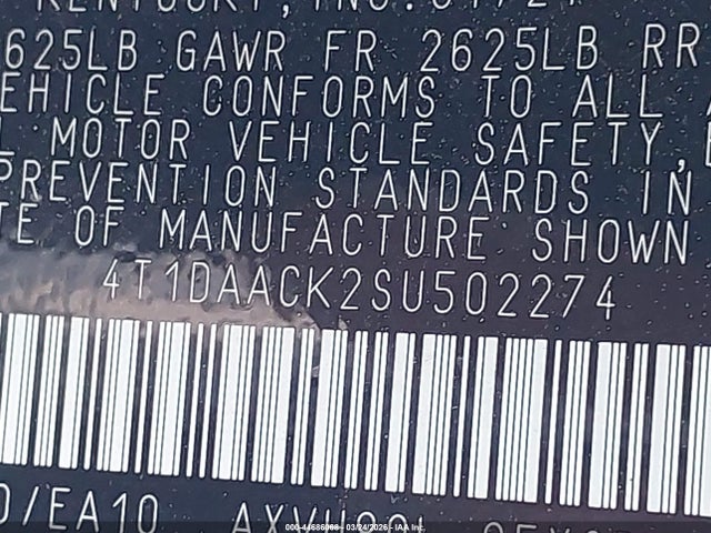 Toyota CAMRY SE 2025 4T1DAACK2SU502274 Image 9