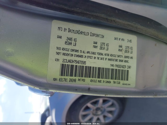 2005 CHRYSLER 300C 2C3JA63H75H672585 Photo 8