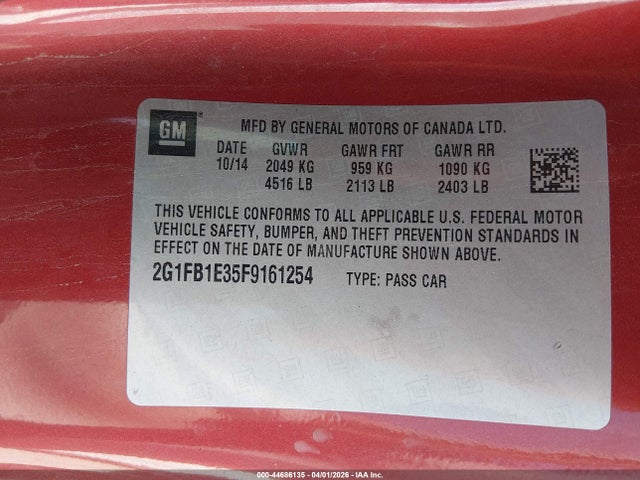 2015 CHEVROLET CAMARO 2G1FB1E35F9161254 Photo 8