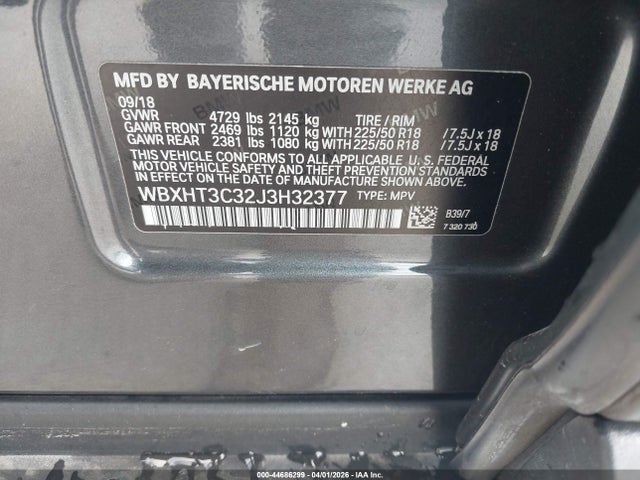 WBXHT3C32J3H32377 BMW X1 Xdrive28i