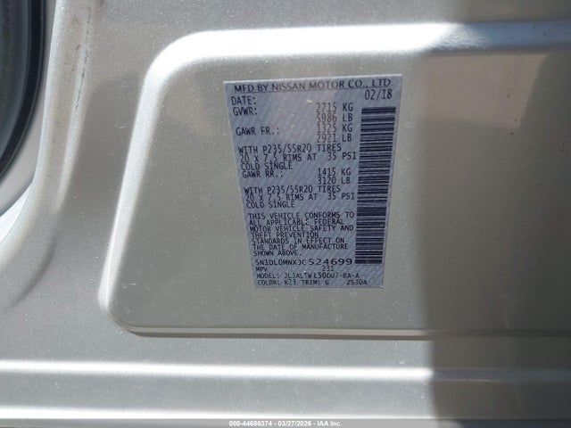 5N1DL0MNXJC524699 Infiniti QX60