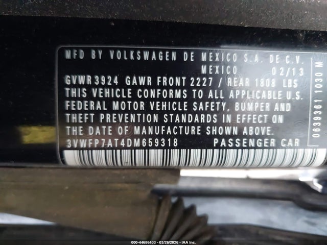Продаж на аукціоні авто 2013 Volkswagen Beetle 2.5l Entry, vin: 3VWFP7AT4DM659318, номер лоту: 44686403