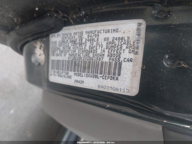 1999 TOYOTA CAMRY 4T1BG22K2XU561507 Photo 8