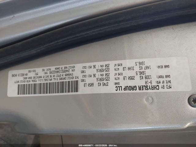 2010 Chrysler Town & Country Touring მანქანა იყიდება აუქციონზე, vin: 2A4RR5D15AR432209, აუქციონის ნომერი: 44686671