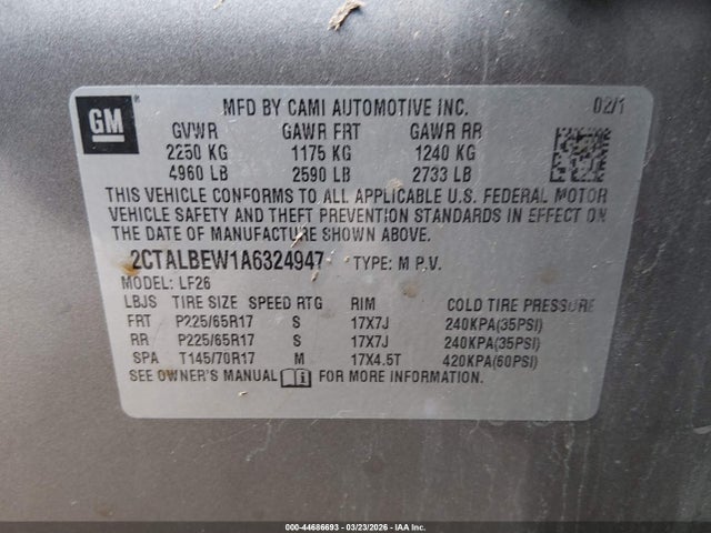 2010 GMC TERRAIN 2CTALBEW1A6324947 Photo 8