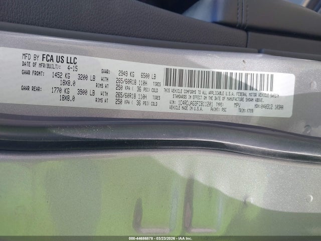 Aukcja sprzedaży 2015 Dodge Durango Sxt, vin: 1C4RDJAG3FC811201, numer aukcji: 44686878