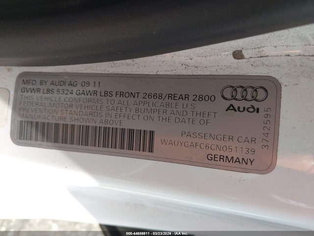 2012 AUDI A7 WAUYGAFC6CN051139 Photo 8