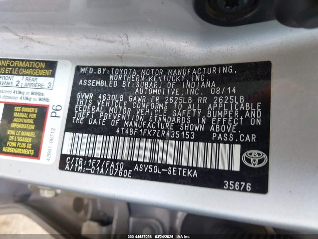 Toyota CAMRY L 2014 4T4BF1FK7ER435153 Image 9