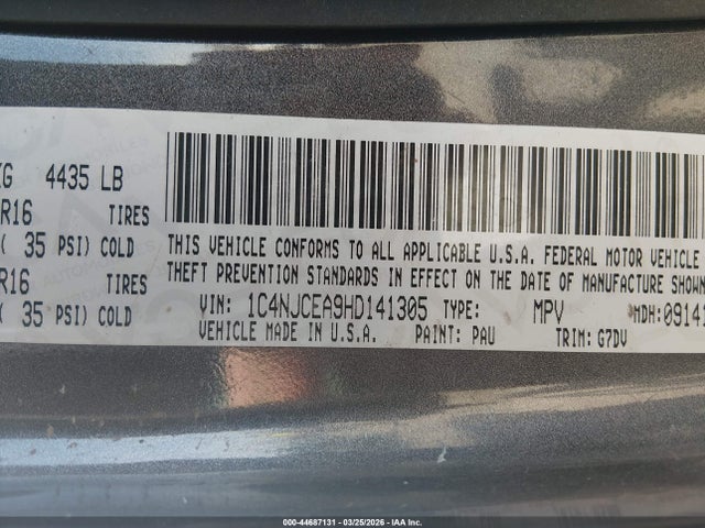 2017 JEEP COMPASS 1C4NJCEA9HD141305 Photo 8