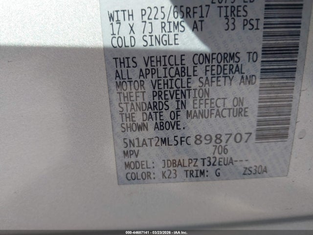 Nissan ROGUE S 2015 5N1AT2ML5FC898707 Image 9