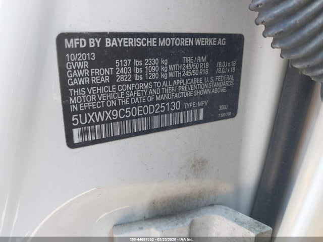 2014 BMW X3 5UXWX9C50E0D25130 Photo 8
