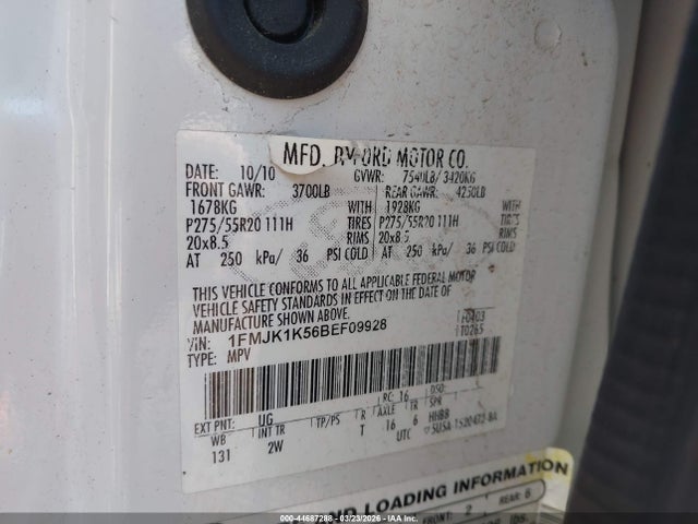 2011 FORD EXPEDITION EL 1FMJK1K56BEF09928 Photo 8