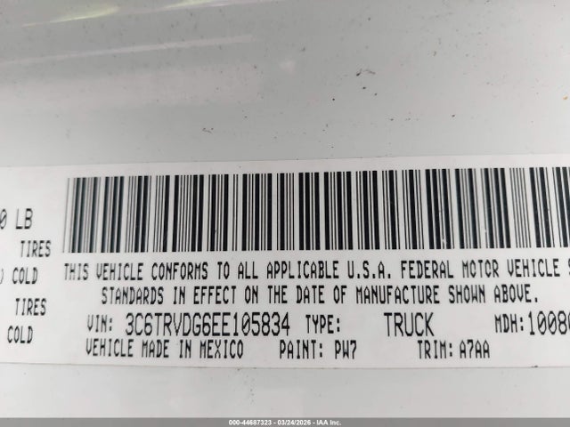 2014 RAM PROMASTER 2500 3C6TRVDG6EE105834 Photo 8