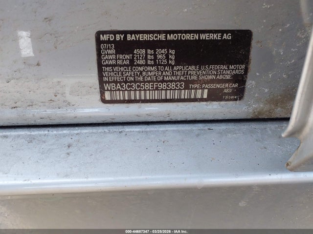 2014 BMW 320I WBA3C3C58EF983833 Photo 8