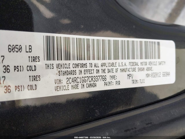 2012 CHRYSLER TOWN & COUNTRY 2C4RC1GG7CR337766 Photo 8