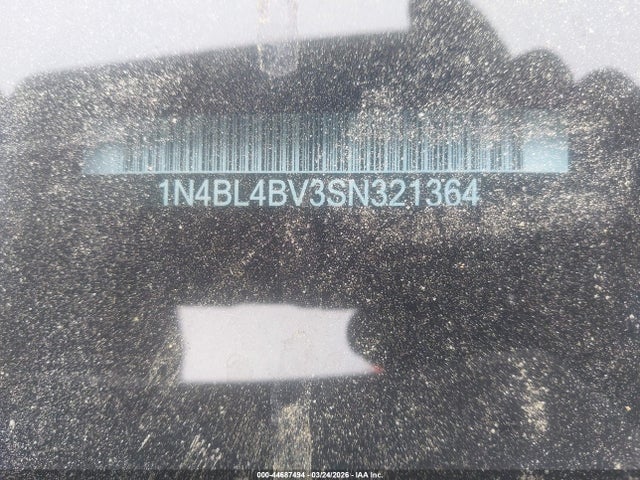 44687494 :رقم المزاد ، 1N4BL4BV3SN321364 vin ، 2025 Nissan Altima S Fwd مزاد بيع