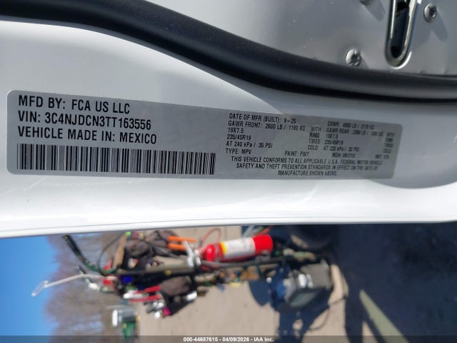 Aukcja sprzedaży 2026 Jeep Compass Limited Altitude, vin: 3C4NJDCN3TT163556, numer aukcji: 44687615