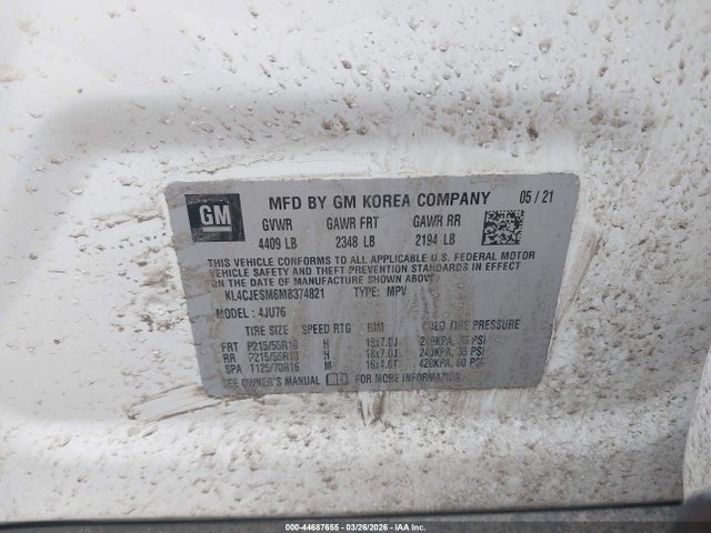 Buick Encore Awd Preferred 2021 KL4CJESM6MB374821 Image 9