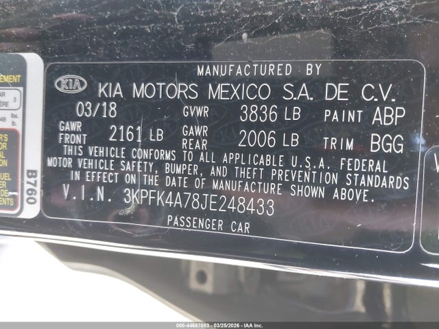 KIA FORTE LX 2018 3KPFK4A78JE248433 Image 9