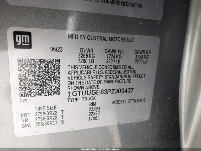 1GTUUGE83PZ303437 GMC Sierra 1500 4wd Short Box Denali