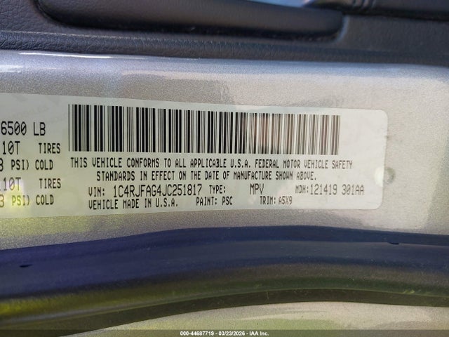 2018 JEEP GRAND CHEROKEE 1C4RJFAG4JC251817 Photo 8