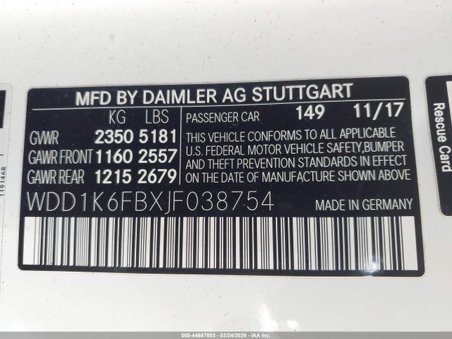 2018 MERCEDES-BENZ E 400 WDD1K6FBXJF038754 Photo 8