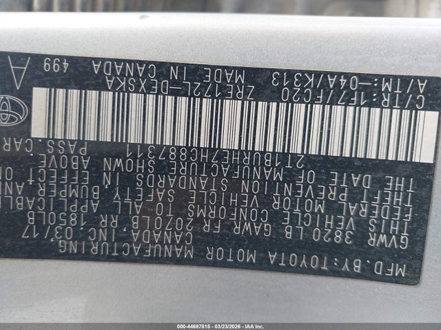 Toyota COROLLA SE 2017 2T1BURHE7HC887311 Image 9
