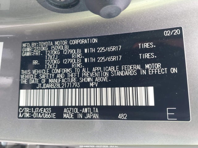 JTJDARBZ8L2171793 Lexus NX 300