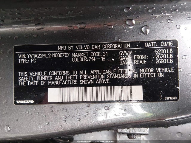 YV1A22ML2H1006767 Volvo S90 T6 Inscription