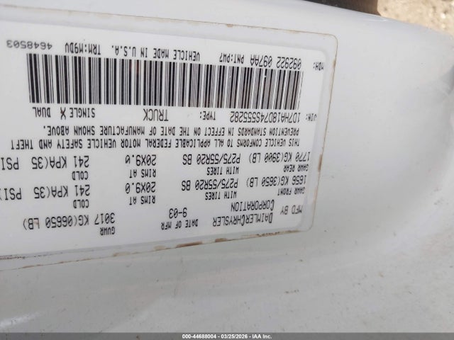 2004 DODGE RAM 1500 1D7HA18D74S555282 Photo 8