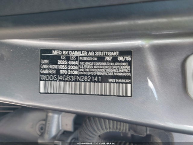 Продаж на аукціоні авто 2015 Mercedes-benz Cla 250 4matic, vin: WDDSJ4GB3FN282141, номер лоту: 44688006