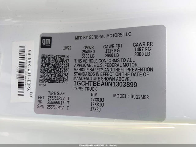 2022 CHEVROLET COLORADO 1GCHTBEA0N1303899 Photo 8