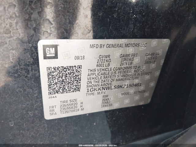 Продаж на аукціоні авто 2019 Gmc Acadia Slt-2, vin: 1GKKNWLS9KZ150461, номер лоту: 44688096