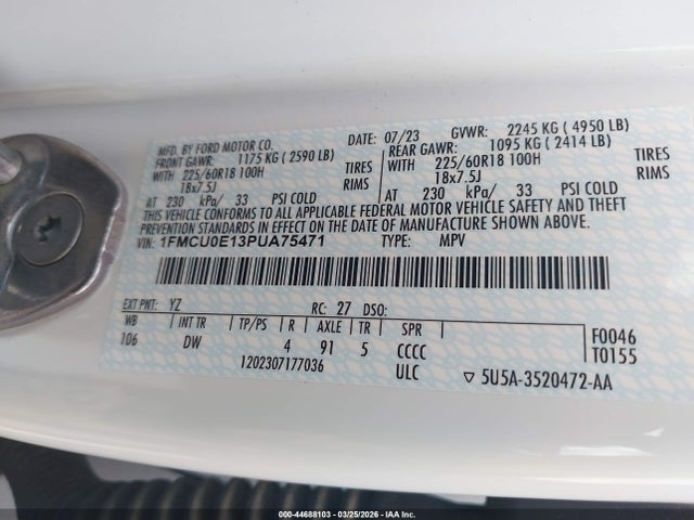Ford Escape Phev 2023 1FMCU0E13PUA75471 Image 9