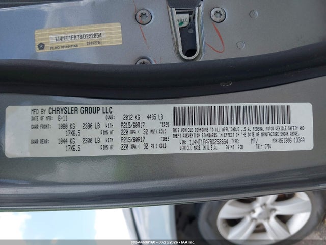 Продаж на аукціоні авто 2011 Jeep Compass, vin: 1J4NT1FA7BD252854, номер лоту: 44688160