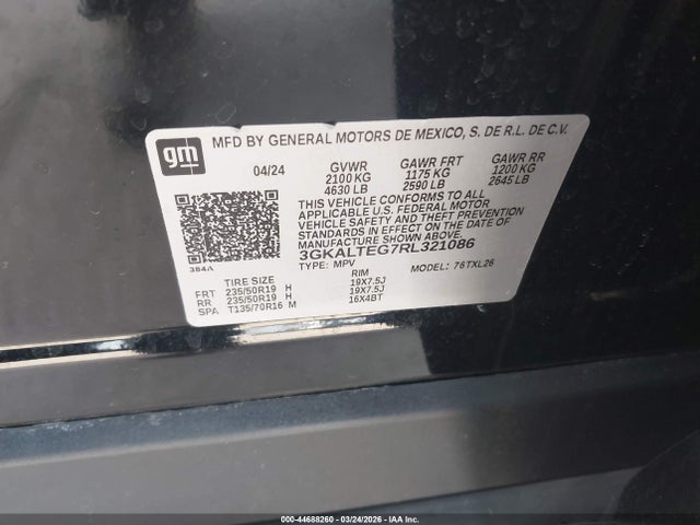 44688260 :رقم المزاد ، 3GKALTEG7RL321086 vin ، 2024 Gmc Terrain Awd Sle مزاد بيع