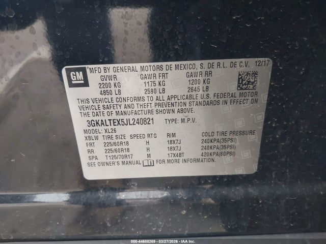 2018 GMC TERRAIN 3GKALTEX5JL240821 Photo 8