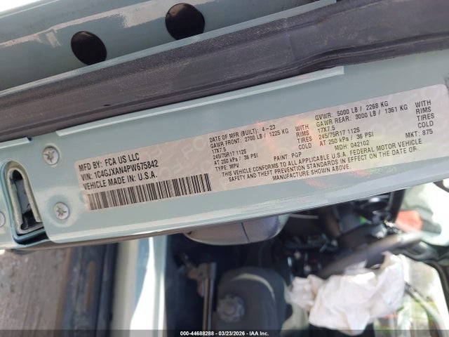 Aukcja sprzedaży 2023 Jeep Wrangler 2-door Sport S 4x4, vin: 1C4GJXAN4PW675842, numer aukcji: 44688288