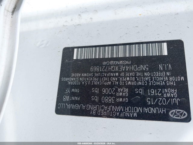 Hyundai ELANTRA SE 2016 5NPDH4AEXGH721869 Image 9