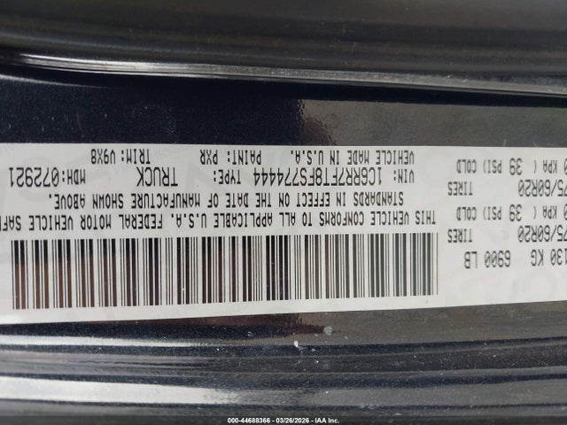 2015 Ram 1500 Express მანქანა იყიდება აუქციონზე, vin: 1C6RR7FT8FS774444, აუქციონის ნომერი: 44688366