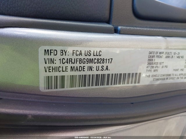 2021 JEEP GRAND CHEROKEE 1C4RJFBG9MC828117 Photo 8