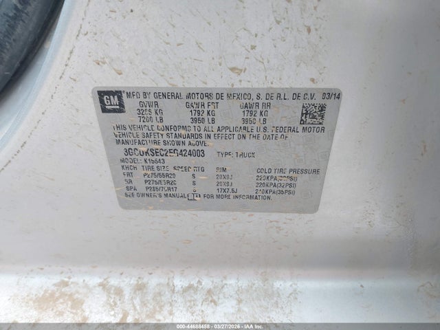 3GCUKSEC2EG424003 Chevrolet Silverado 1500 1lz