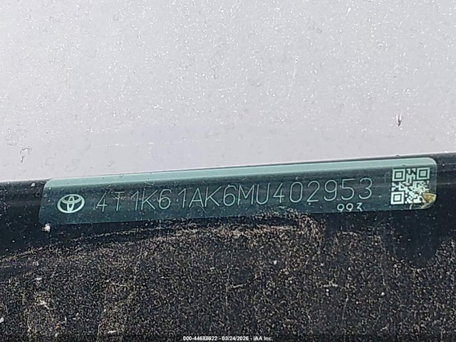 4T1K61AK6MU402953 Toyota CAMRY XSE