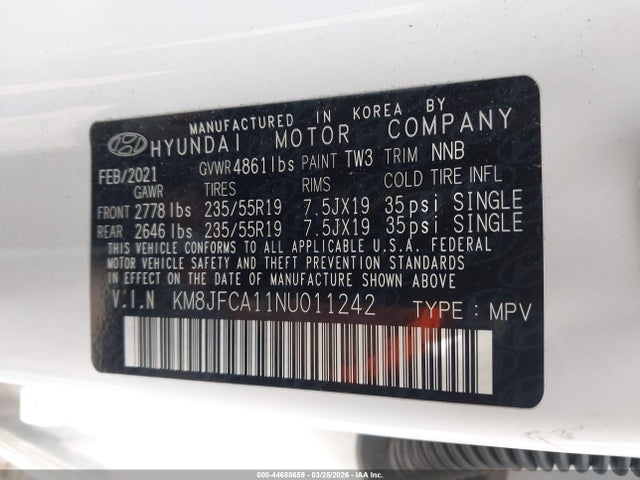2022 HYUNDAI TUCSON HYBRID KM8JFCA11NU011242 Photo 8