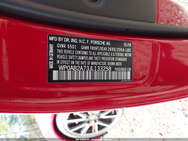 2018 PORSCHE PANAMERA WP0AB2A73JL133258 Photo 8