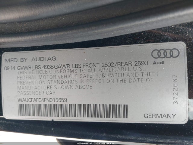 Продажа на аукционе авто 2015 Audi A6 2.0t Premium, vin: WAUCFAFC4FN015659, номер лота: 44688797