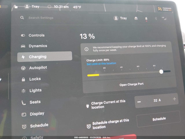 44688805 :رقم المزاد ، 5YJ3E1EA1RF721920 vin ، 2024 Tesla Model 3 Long Range Dual Motor All-wheel Drive/rear-wheel Drive مزاد بيع