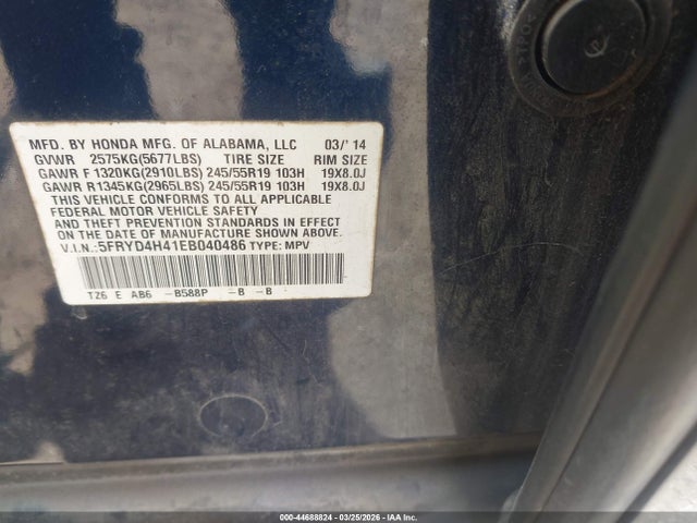 Aukcja sprzedaży 2014 Acura Mdx Technology Package, vin: 5FRYD4H41EB040486, numer aukcji: 44688824