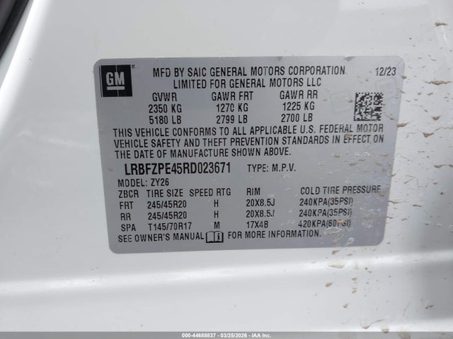 Aukcja sprzedaży 2024 Buick Envision Sport Touring Awd, vin: LRBFZPE45RD023671, numer aukcji: 44688837